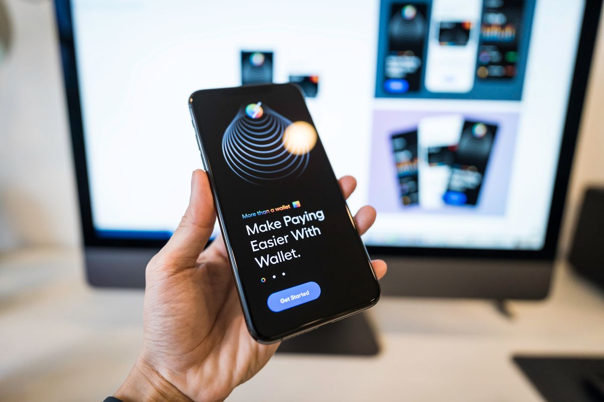 Digital wallet banking app open on a smartphone